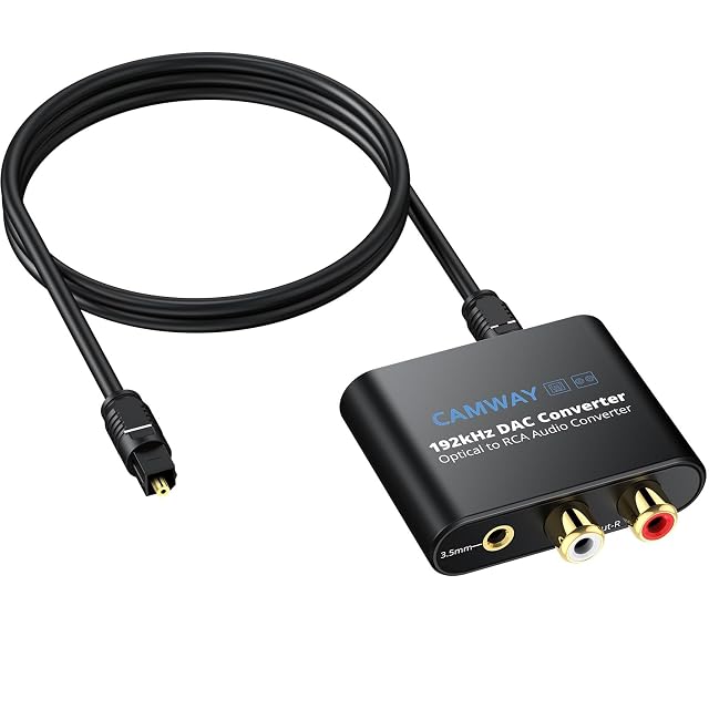 Convertidor CAMWAY de 192 kHz con conexiones óptica y RCA