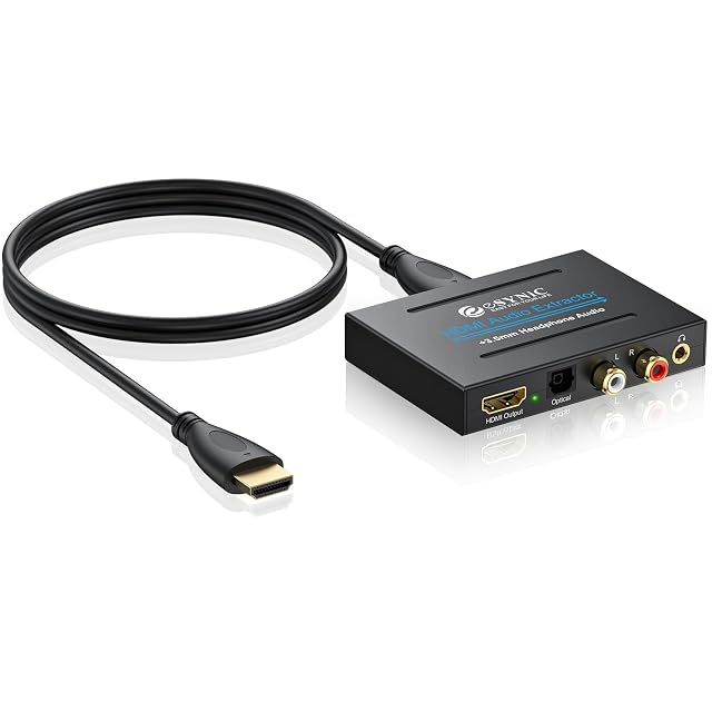 Extractor de audio HDMI profesional eSynic con salidas SPDIF y analógicas