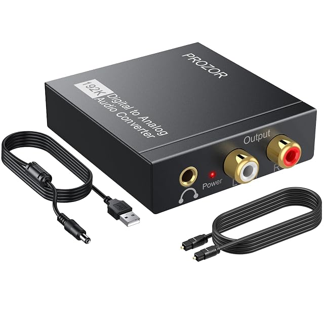 Convertidor de audio óptico y coaxial a analógico PROZOR DAC01s