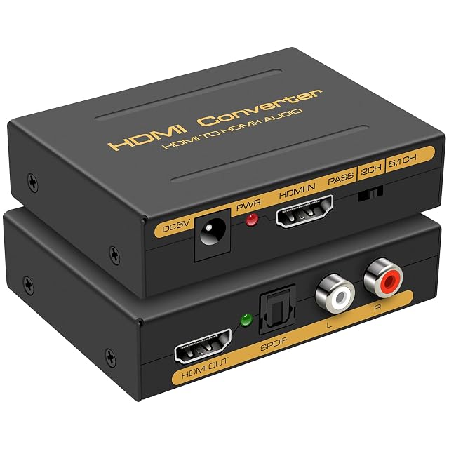 Extractor de audio HDMI VEDINDUST con salidas óptica y RCA