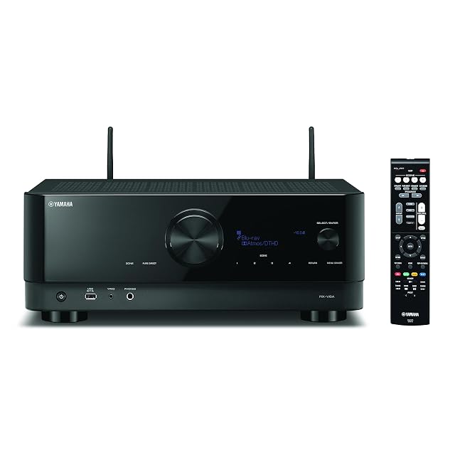 Receptor AV de red de 7.2 canales Yamaha RX-V6A en negro