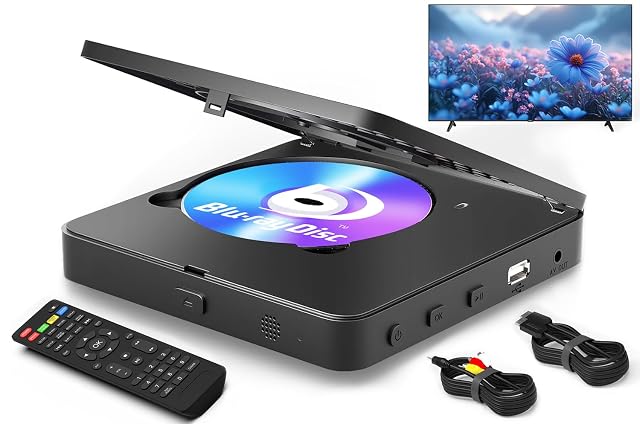 Reproductor Blu-ray compacto JRIHZ con salidas HDMI y AV