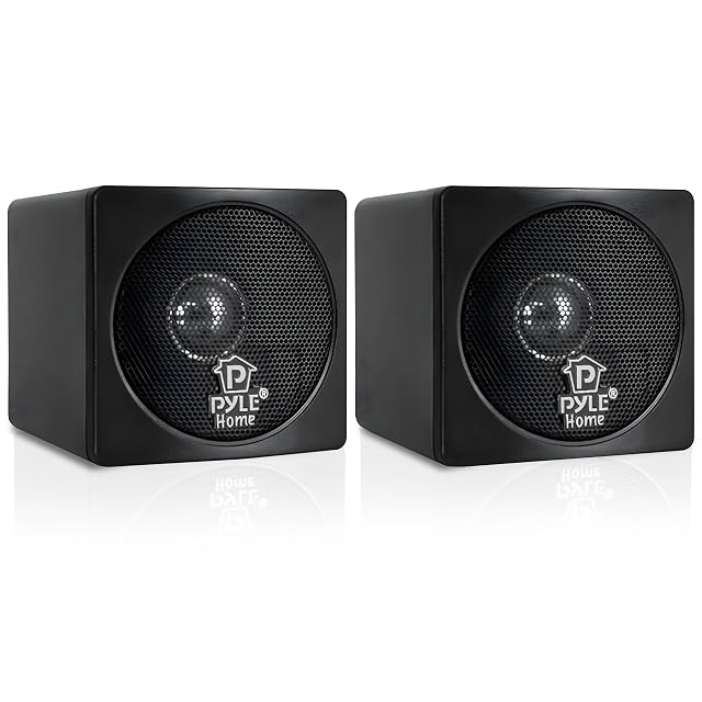 Altavoces mini cubo pasivos Pyle PCB3BK, pareja, en negro