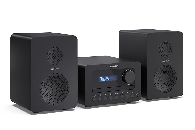 Microcadena SHARP XL-B520D con altavoces de madera en negro