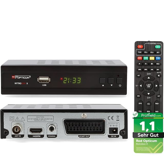 Receptor DVB-T2 RED OPTICUM Nytrobox X
