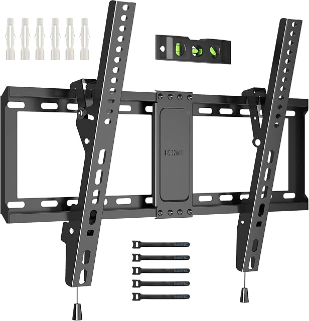 Soporte de pared de televisor de perfil bajo BONTEC 118MB en negro
