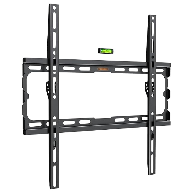 Soporte de pared fijo ultrafino VonHaus en negro