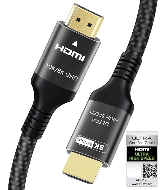 Cable HDMI certificado Ultra High Speed trenzado Adauxter de 2 metros