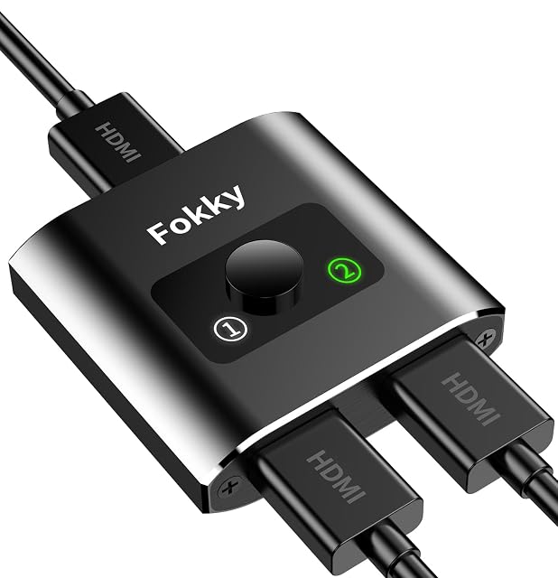 Conmutador y repartidor HDMI bidireccional Fokky en aluminio