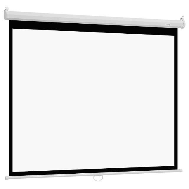 Pantalla de proyección enrollable manual VEVOR con cordón de tiro