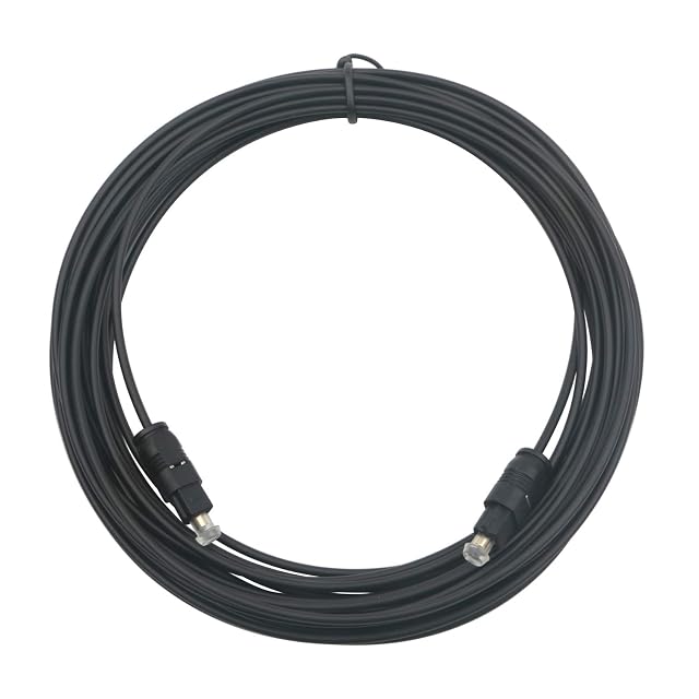 Cable de audio óptico S/PDIF Toslink Pxyelec de 10 metros en negro