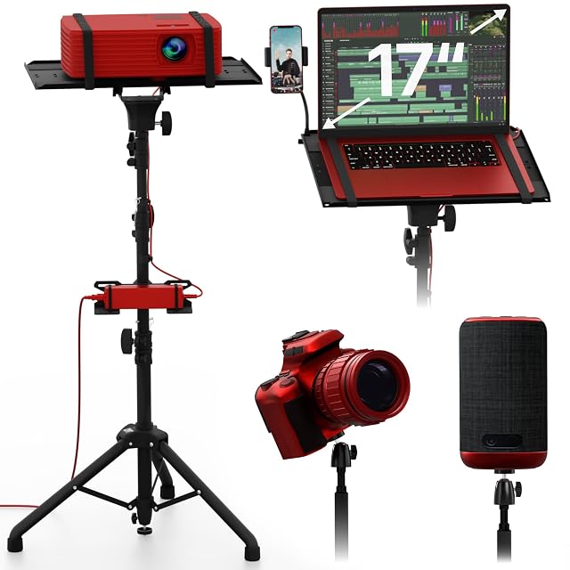 Soporte de trípode regulable para proyector PropVue en negro