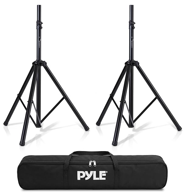 Pareja de soportes de altavoz plegables Pyle PSTK107 en acero