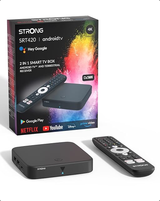 Reproductor de streaming 4K STRONG SRT420 con Android TV