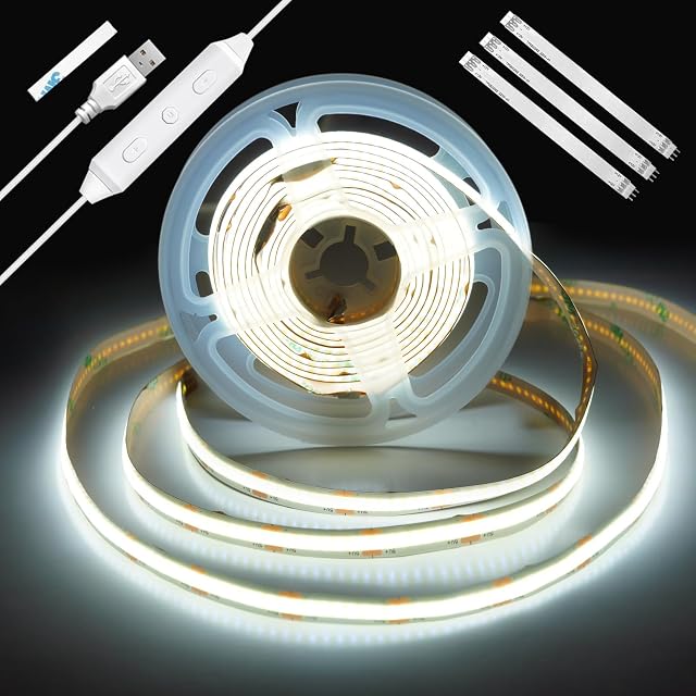 Tira LED COB de retroiluminación Enteenly con regulador en línea