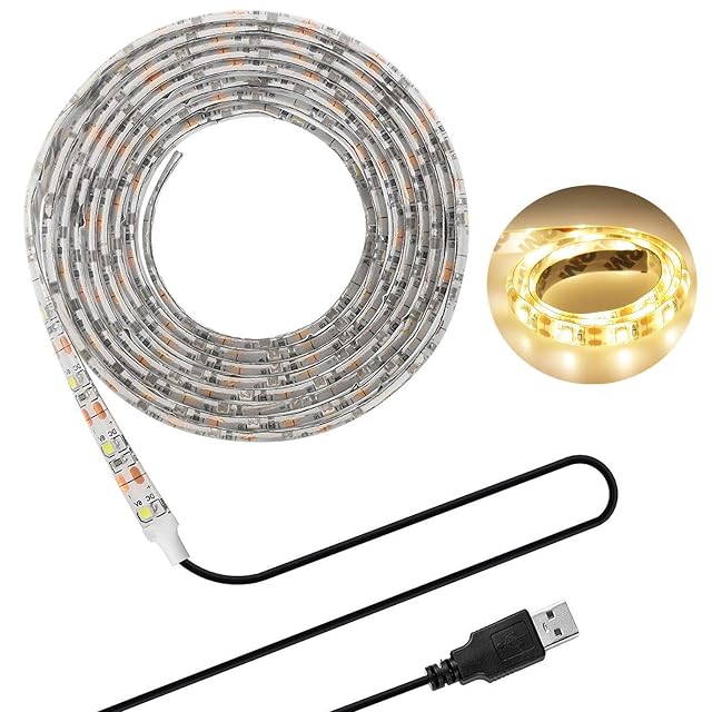 Tira LED de retroiluminación USB HapopFan en blanco cálido