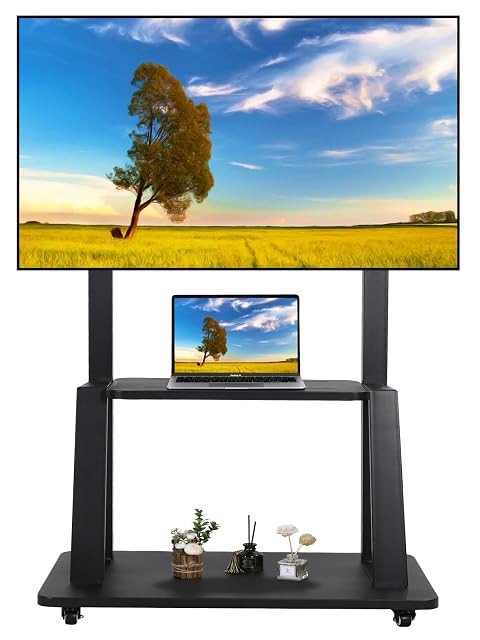 Soporte móvil para televisor con ruedas Maiproo Ma1700 en negro